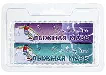 Набор мазей 2 бр сцепления для лыж 80г  0-12°C (ЛМ2-Ф3)